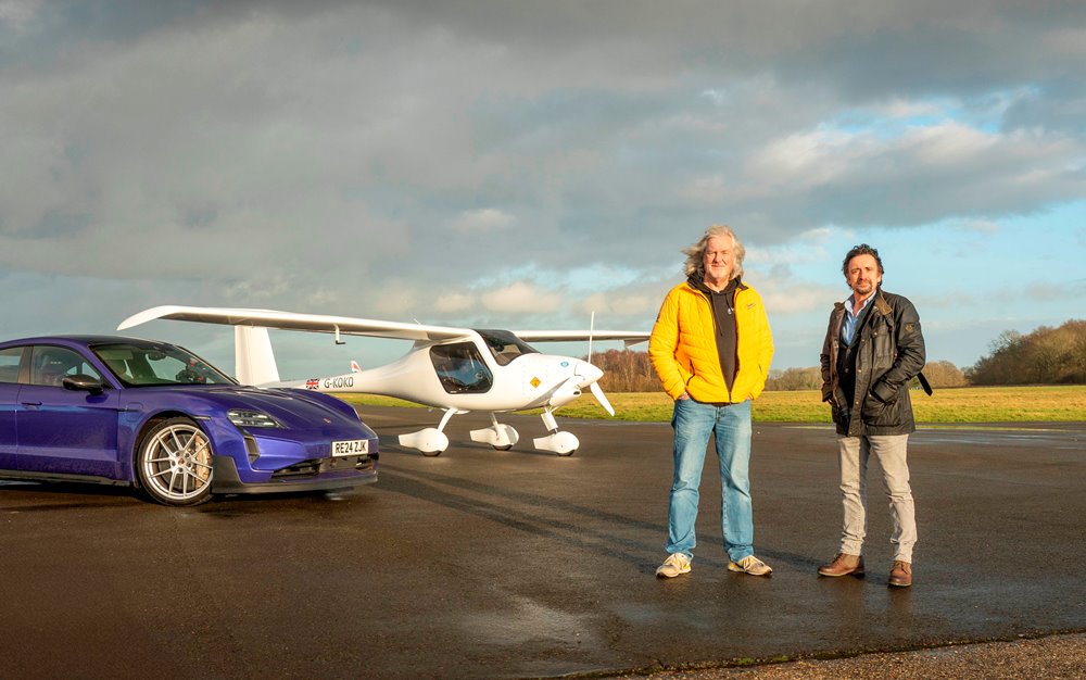 Pipistrel Velis Electro race tested by James May and Richard Hammond