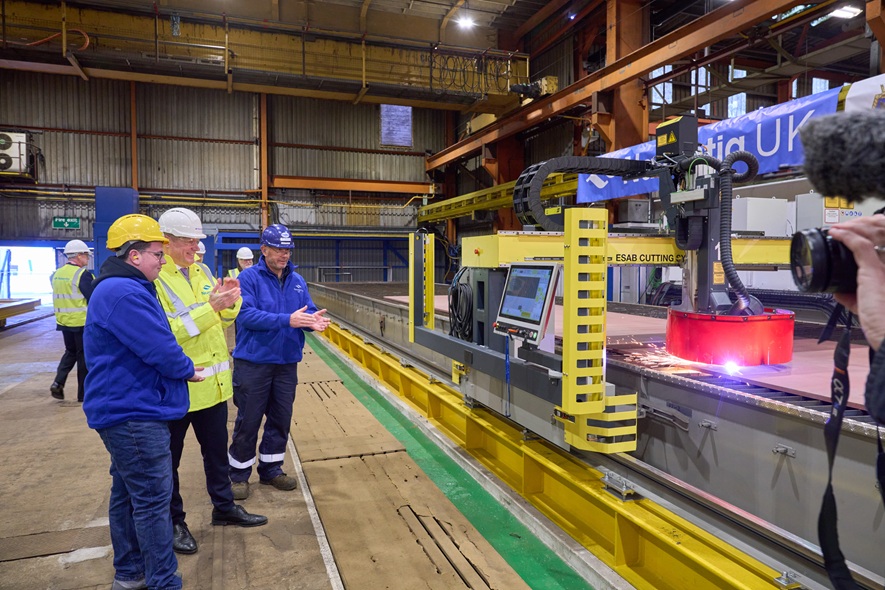 Navantia UK hosts official FSS steel cutting ceremony in Appledore