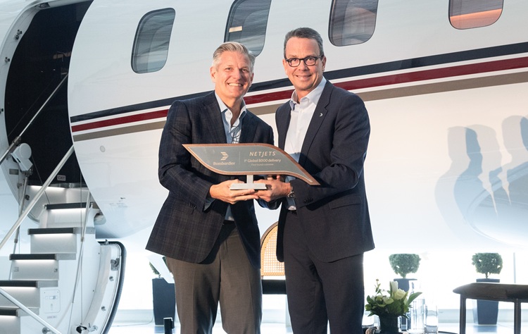 Bombardier delivers first Global 8000 to NetJets