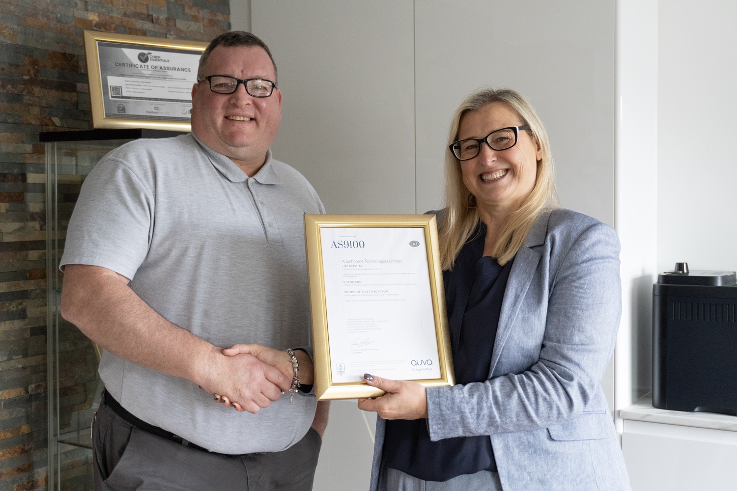 Anotec achieves AS9100 certification
