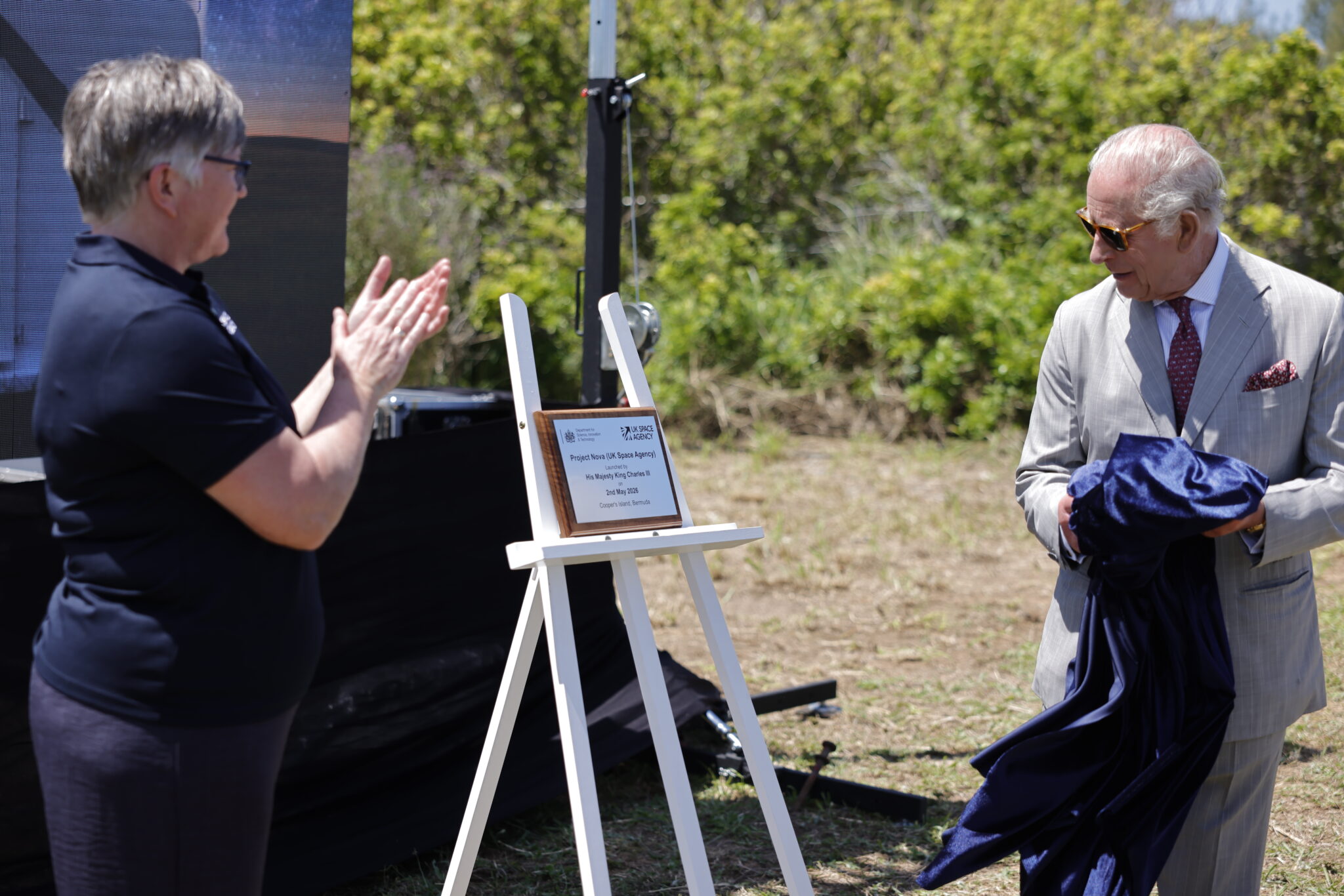HM King Charles III visits new UK Space Agency site in Bermuda
