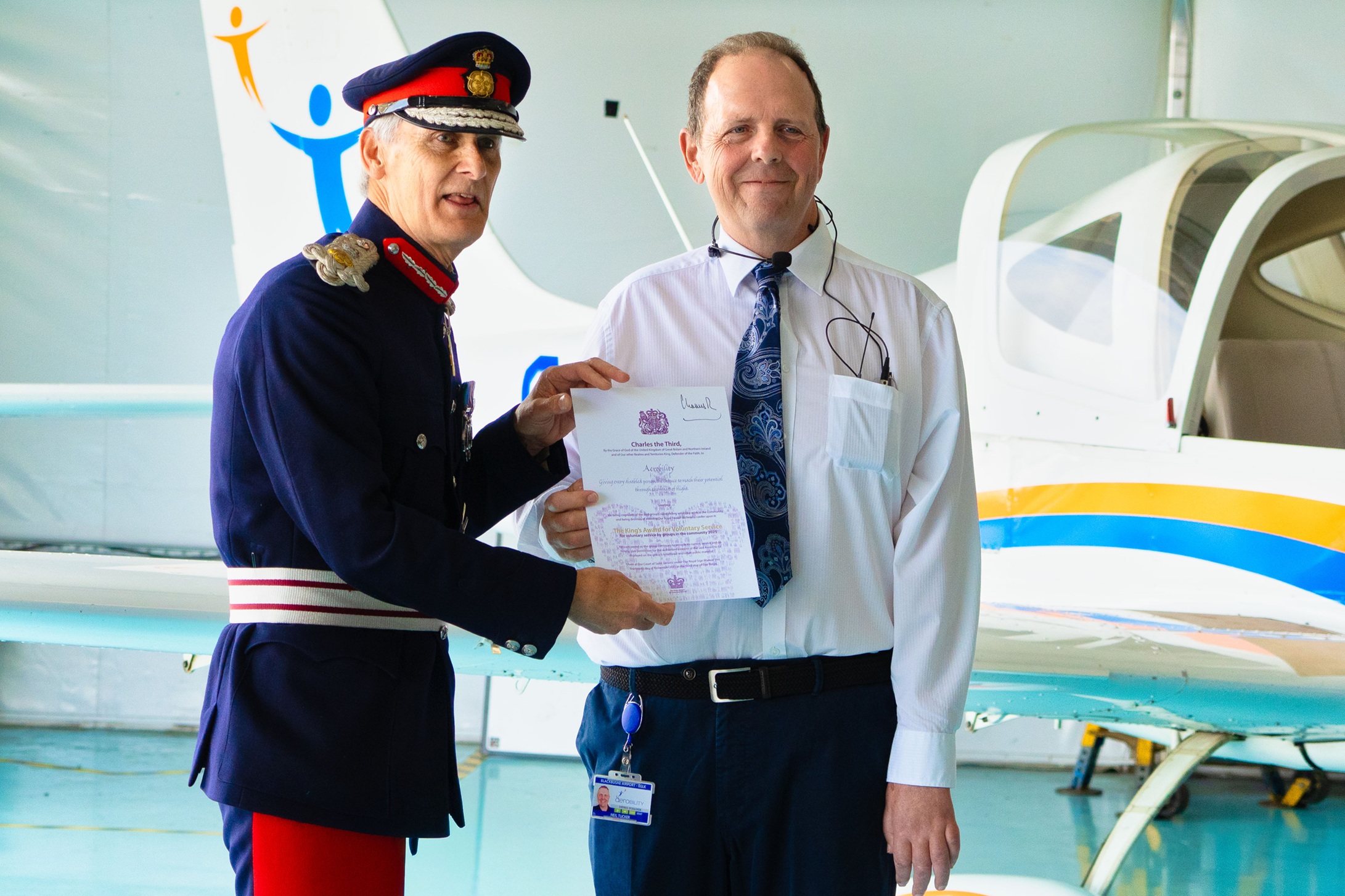 Aerobility honoured with Kings Award for Voluntary Service during Volunteers’ Week