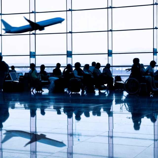 CAA passengers at airport