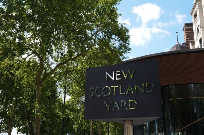 New Scotland Yard sign