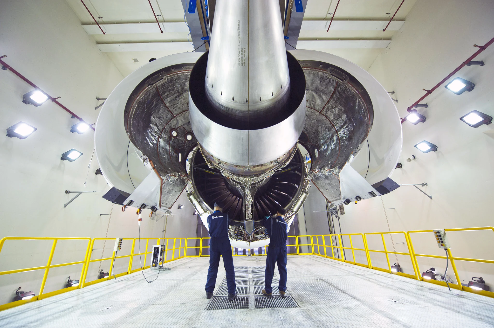 Rolls-Royce trent engine in the workshop