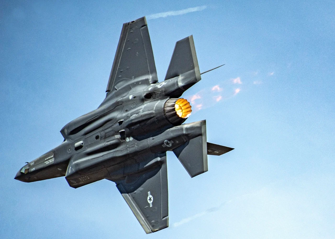 Maj. Kristin Wolfe, F-35A Lightning II Demonstration Team commander, performs an aerial maneuver during the Reno Air Races in Reno, Nev., Sept. 19, 2021. The demonstration team is based out of Hill Air Force Base, Utah. (U.S. Air Force photo by Tech. Sgt. Nicolas Myers)