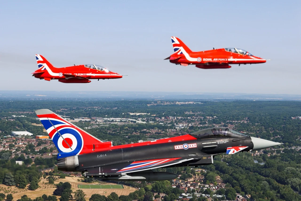 RAF Red Arrows and Typhoon open Farnborough International Airshow 2022