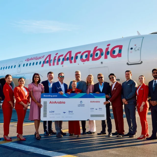 The launch of Air Arabia’s new twice-daily service to London Gatwick from Sharjah (SHJ) in the United Arab Emirates