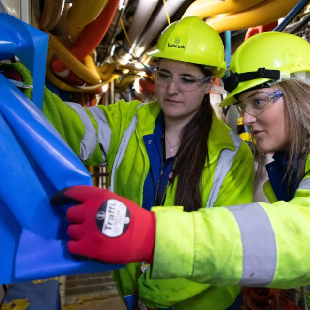 Babcock apprentices learning nuclear safety