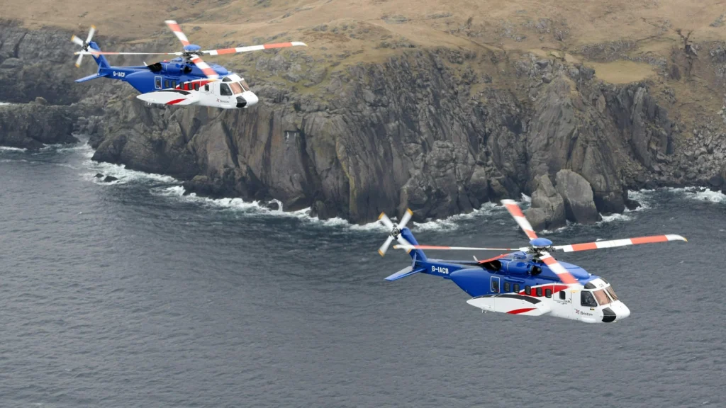 Bristow Group helicopters in flight