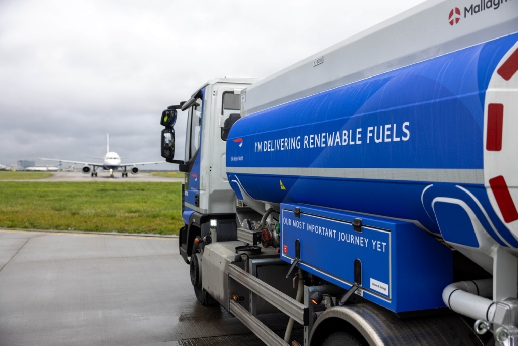 British Airways HVO fuel tanker at Heathrow
