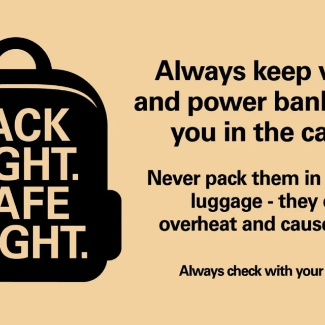 Pack right. Safe Flight. CAA