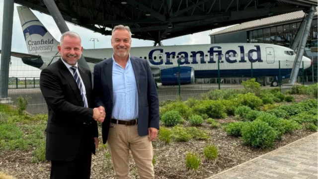 Robert Abbott, CEO of London Cranfield Airport and Nick Weston of Weston Aviation