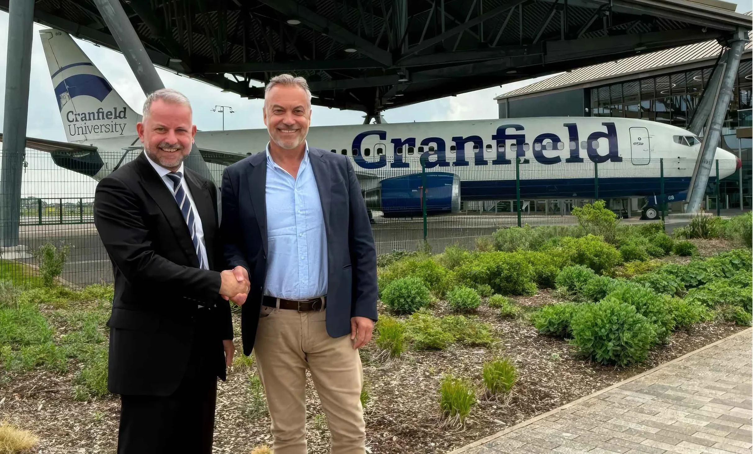 Robert Abbott, CEO of London Cranfield Airport and Nick Weston of Weston Aviation