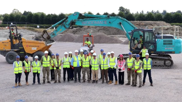 Construction start ceremony at Battlesbury Barracks, Warminster.