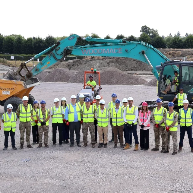 Construction start ceremony at Battlesbury Barracks, Warminster.