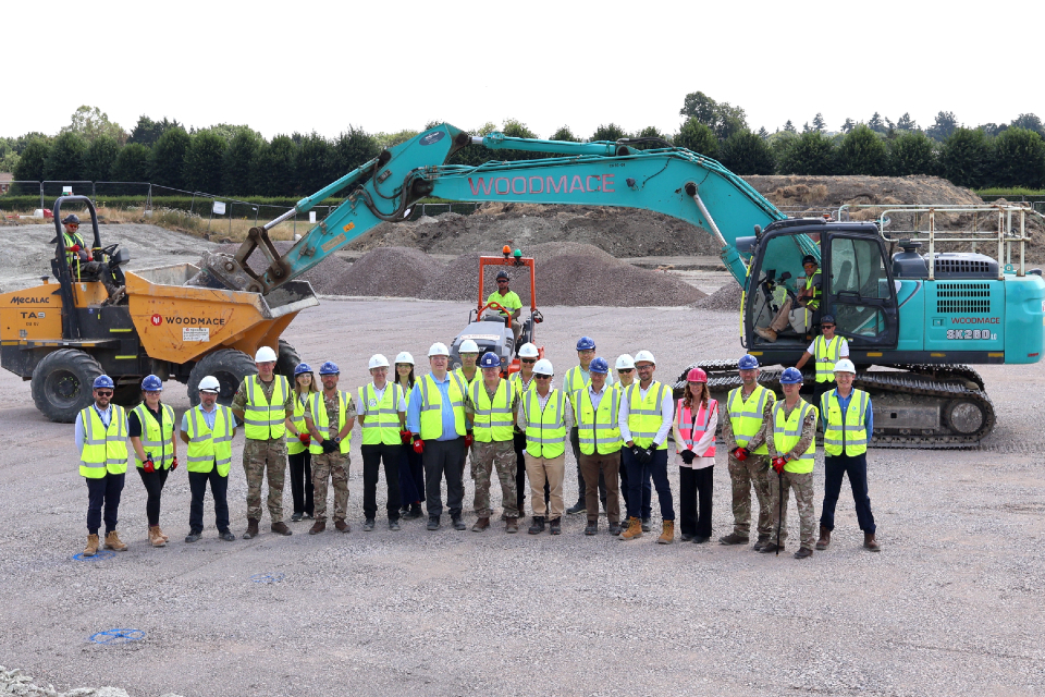 Construction start ceremony at Battlesbury Barracks, Warminster.