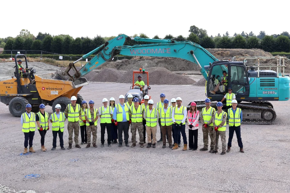 Construction start ceremony at Battlesbury Barracks, Warminster.