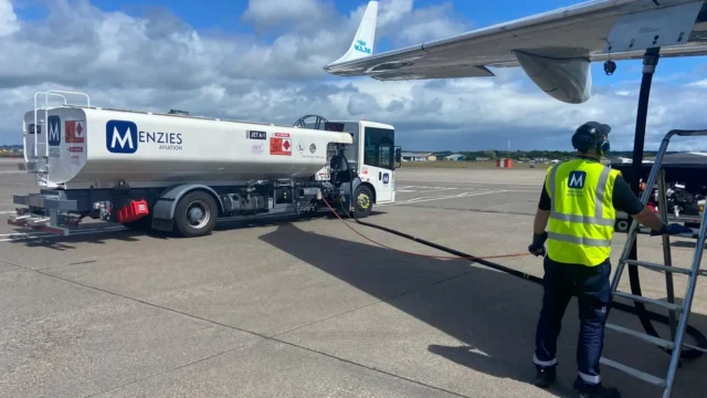 Menzies aviation refuelling at aberdeen