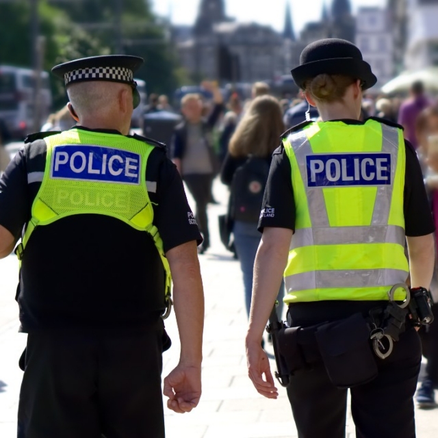 Police on patrol to protect Jewish citizens