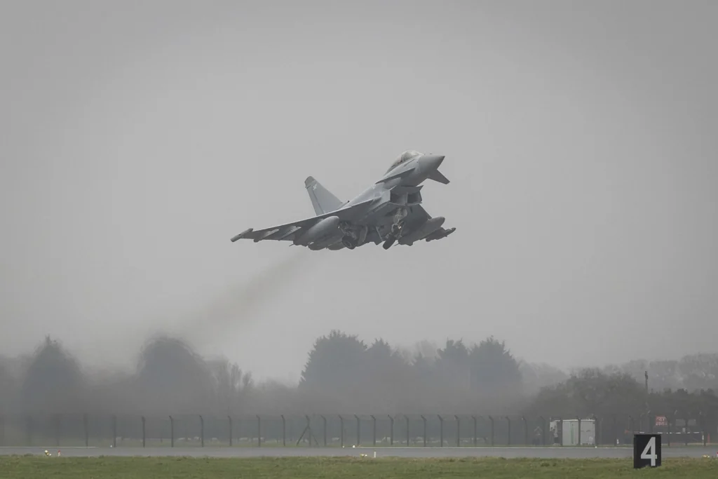 RAF Eurofighter Typhoon taking off