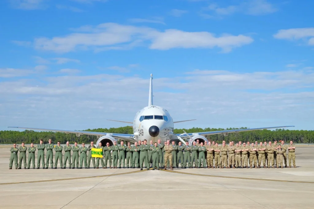 RAF Lossiemouth-based P-8 Poseidon with crew
