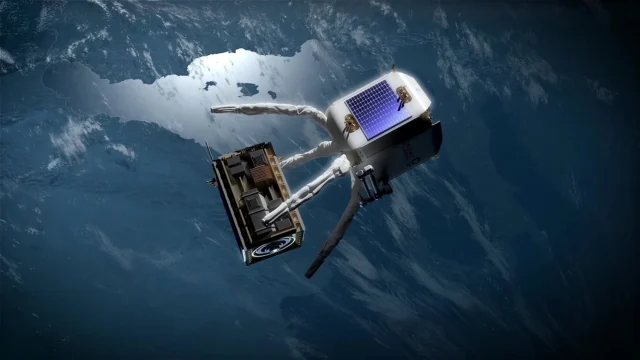 Satellite in orbit by uk space agency