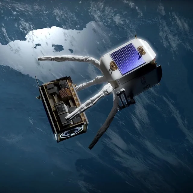 Satellite in orbit by uk space agency
