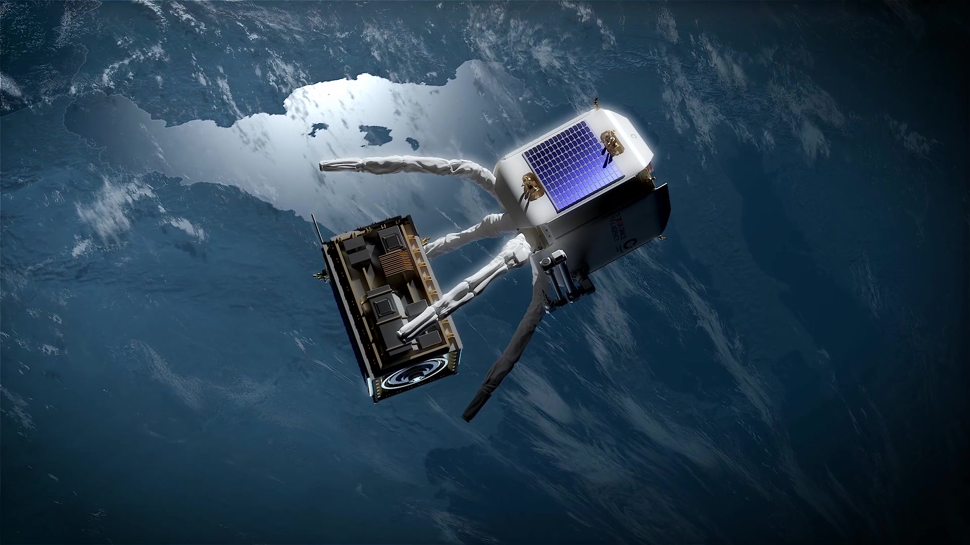 Satellite in orbit by uk space agency
