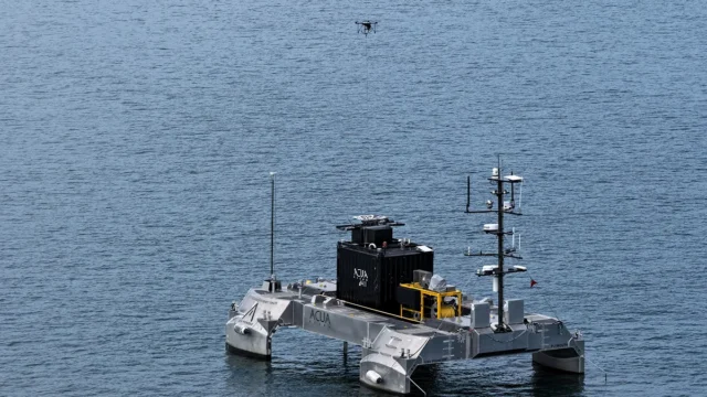 Teledyne tethered drone trial with royal navy