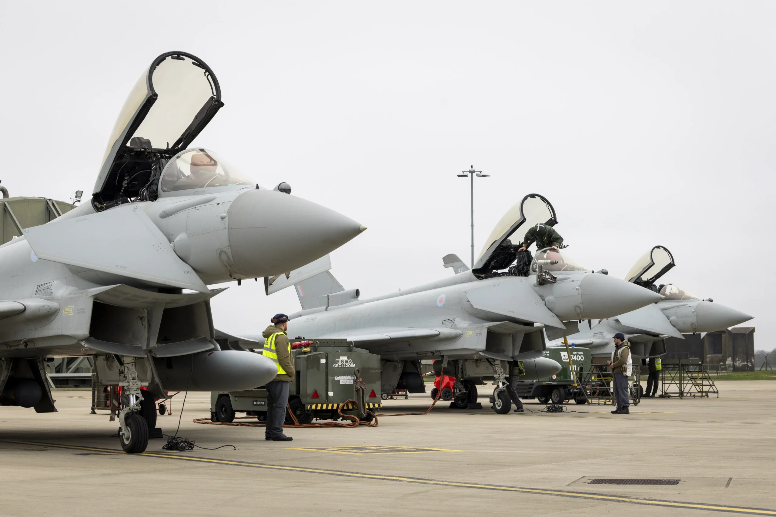 Three RAF Eurofighter Typhoons