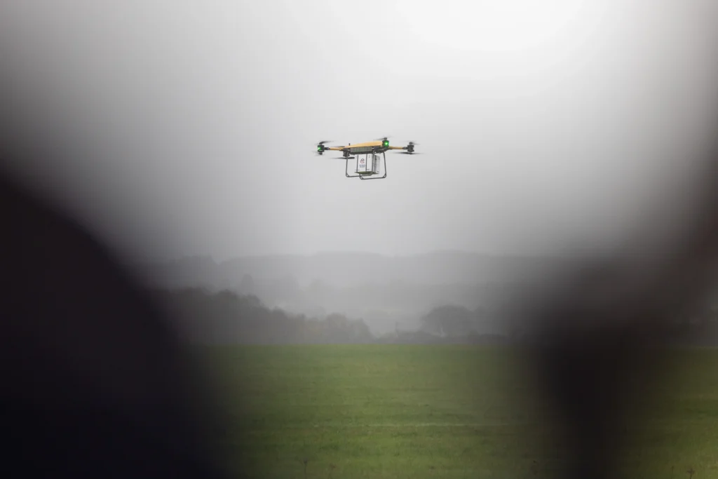 UK military drone flying