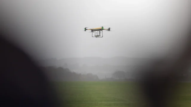 UK military drone flying