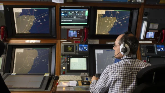 NATS air traffic controller working in Aberdeen