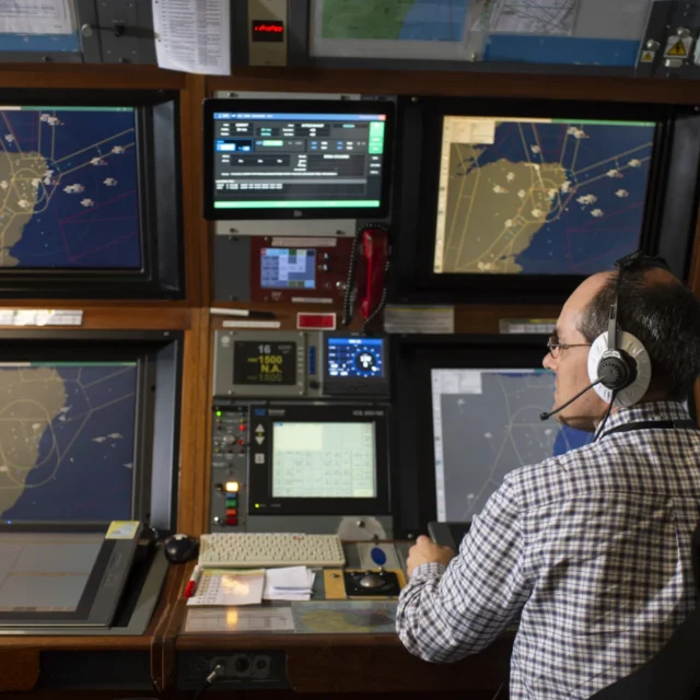 NATS air traffic controller working in Aberdeen