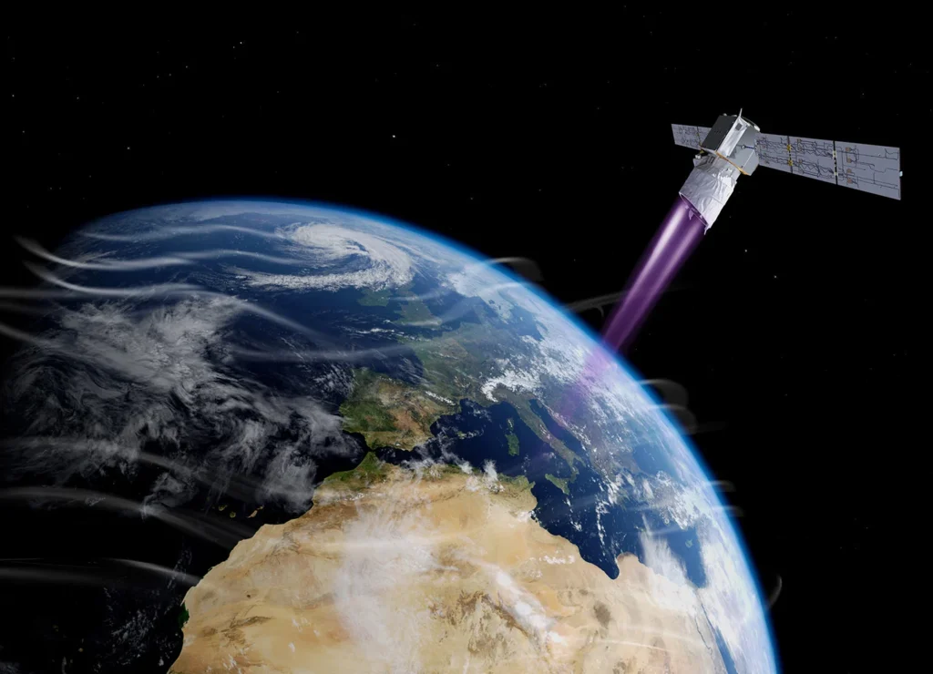 Aeolus wind sensing satellite