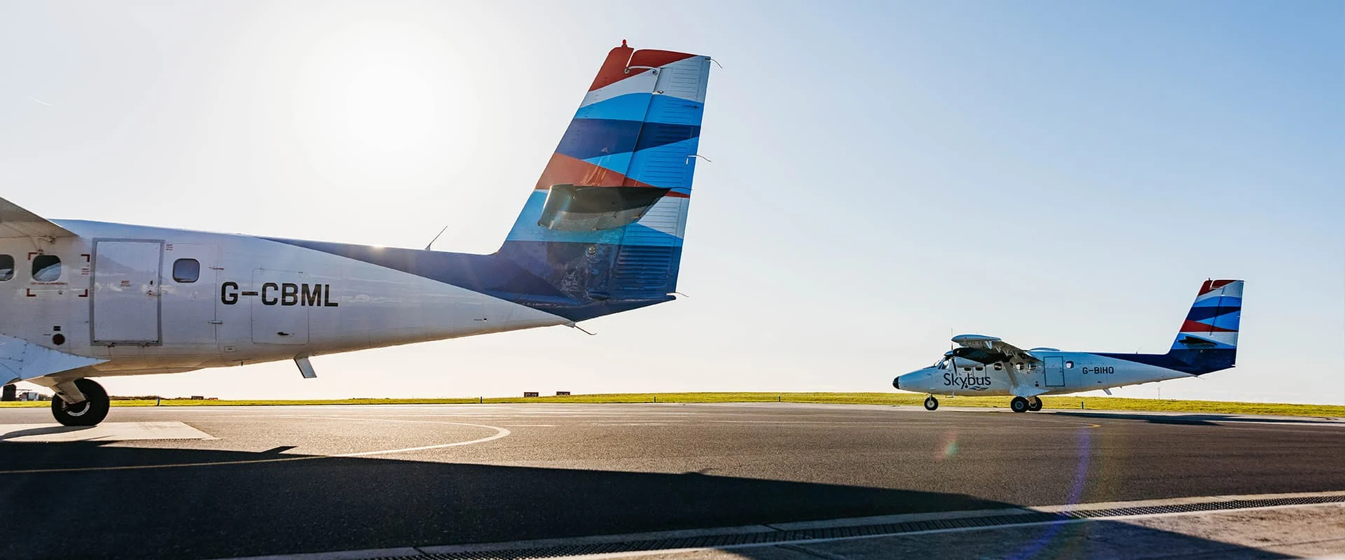 Skybus aircraft on the apron