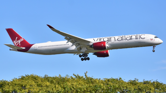A Virgin Atlantic Airbus A350-1000XWB is on final approach to JFK Airport.