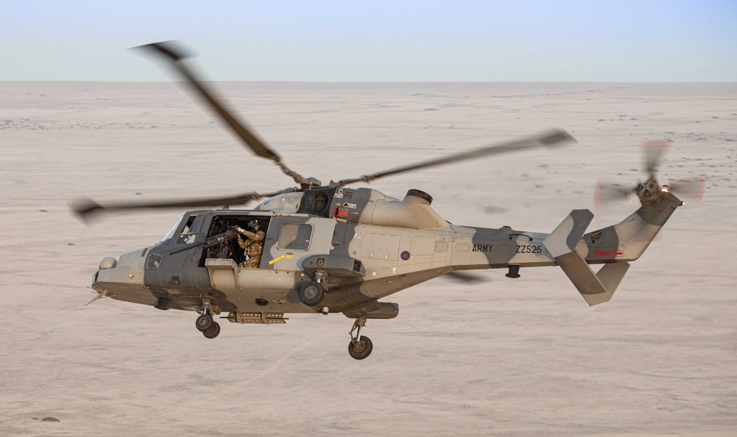 AAC Wildcat AH1 during Ex Khanjar Oman 2021 [MOD CC - SAC Charlotte Hopkins] (CROP)
