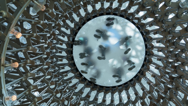 Aluminium framework.