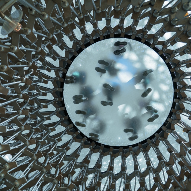 Aluminium framework.