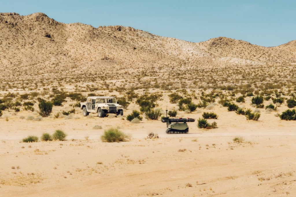 During the PC-C6 trial, eight of ARX Robotics' modular GEREON UGVs were trialled by British forces in the demanding hostile desert environment surrounding Fort Irwin in California. Image: ARX Robotics