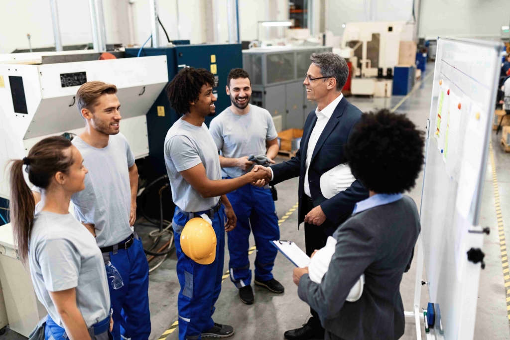 Small UK business greets a buyer