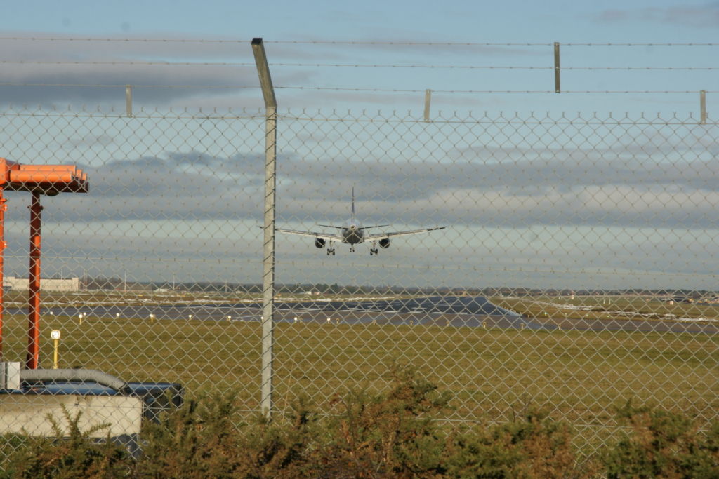 passenger aircraft landing at Doncaster Sheffield Airport, South Yorkshire