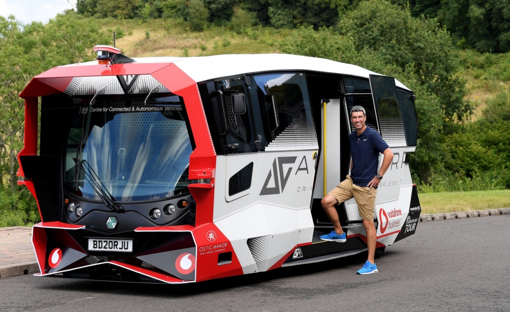 Aurrigo auto-shuttle autonomous vehicle