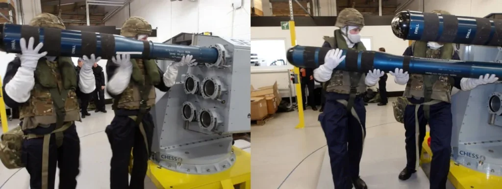 Electronic Warfare specialists practise loading and reloading the new decoy launcher (1)