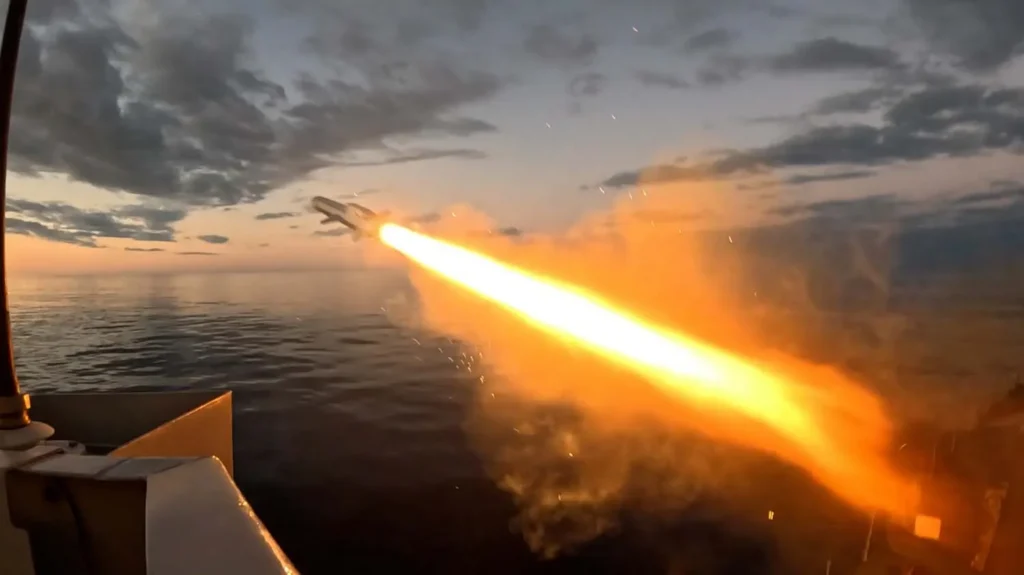 A Royal Navy warship has completed the first firing of new ship-busting missiles capable of taking out enemy vessels at ranges of more than 100 miles.