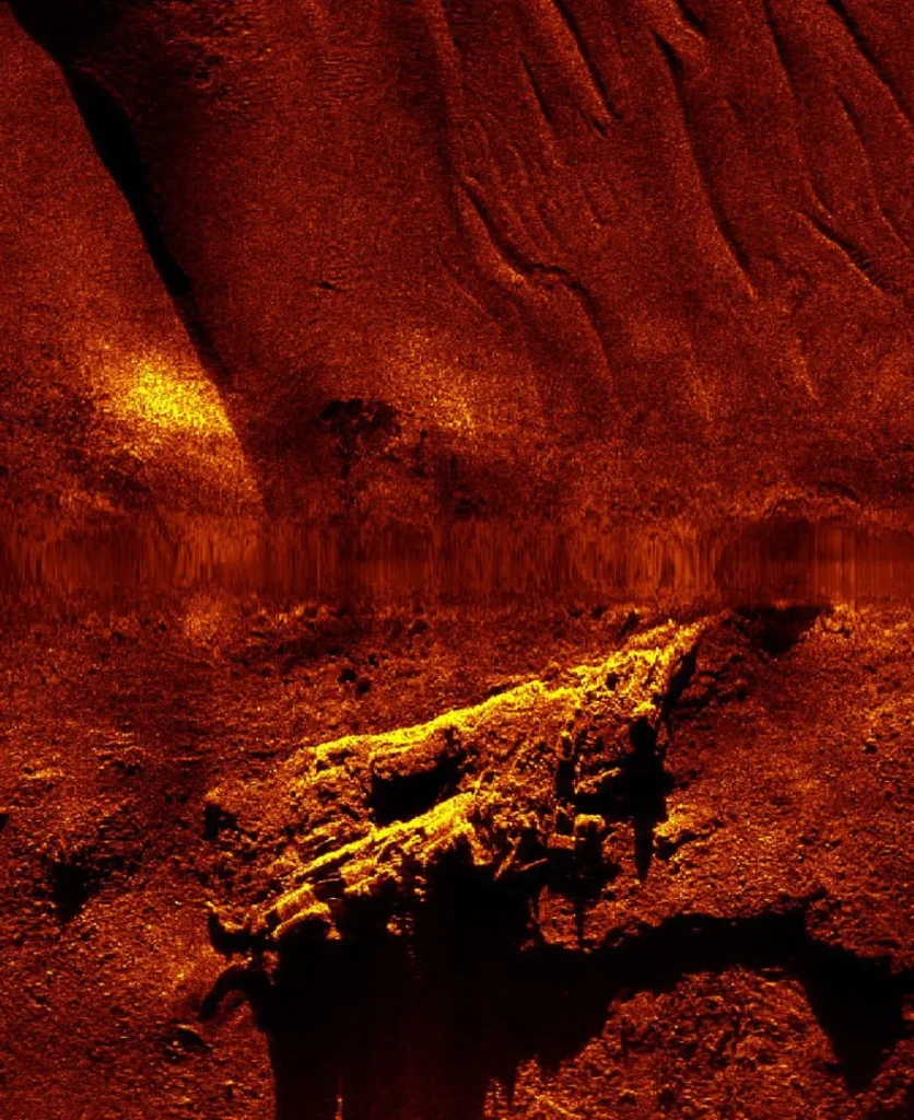 HMS-Tiger-bow-section-side-scan-sonar
