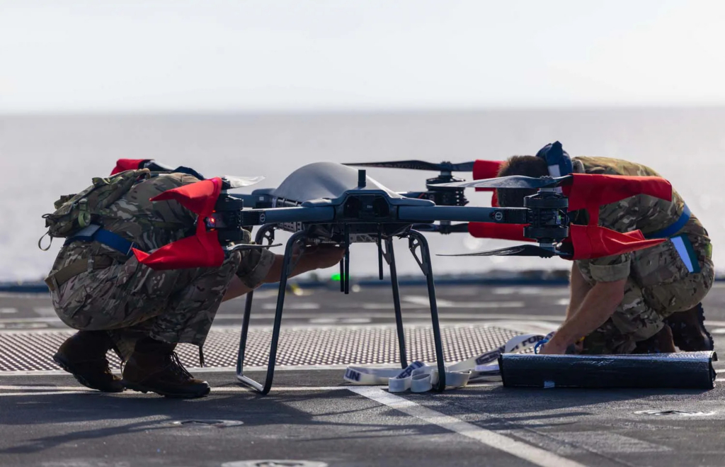 Malloy T-150B drone on HMS Trent