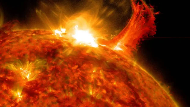On October 2, 2014, NASA’s Solar Dynamics Observatory (SDO) captured a powerful solar flare alongside a coronal mass ejection (CME).